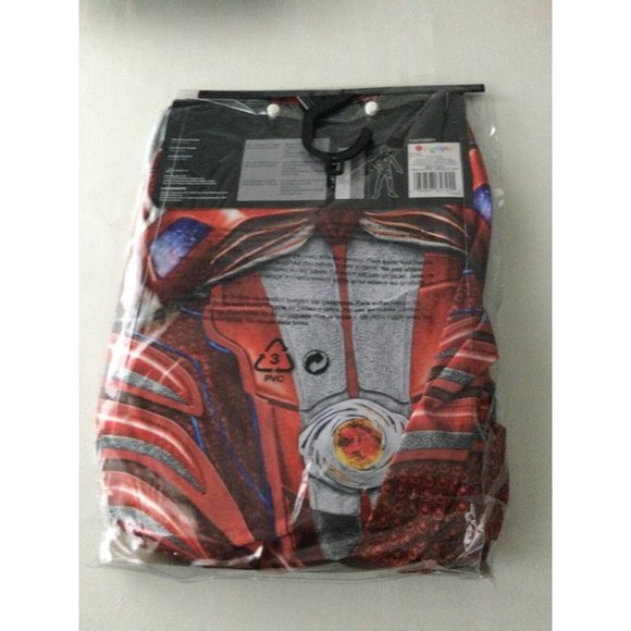 Mens Red Power Ranger Halloween Costume Suit Mask Disguise XXL 50-52 Cosplay - Picture 2 of 3